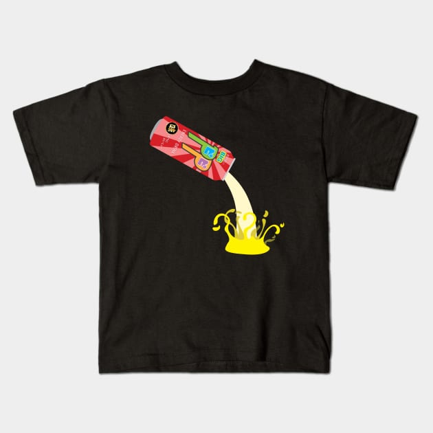 Big PP Energy Drink Gamer Japan Version Kids T-Shirt by felixbunny